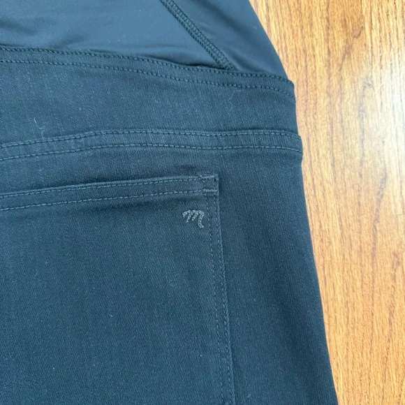 NWT Madewell Maternity Over-the-Belly Skinny Jeans in Lunar Wash Black size 33 - Picture 10 of 16